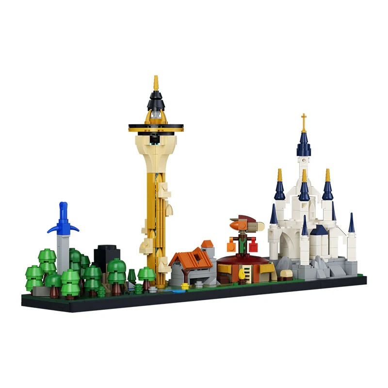 GOBRICKS MOC F-A0609 zelda skyline - YWOBB