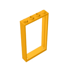 GOBRICKS GDS-874 Frame 1 x 4 x 6 with 2 Holes on Top and Bottom - YWOBB