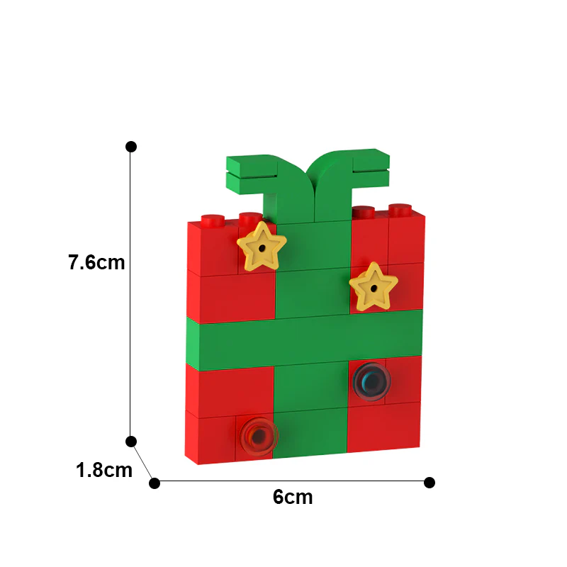 GOBRICKS MOC A0076Y05 Christmas pendant-Christmas gift box - YWOBB
