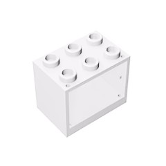GOBRICKS GDS-1299 Cupboard 2 x 3 x 2 - Hollow Studs - YWOBB