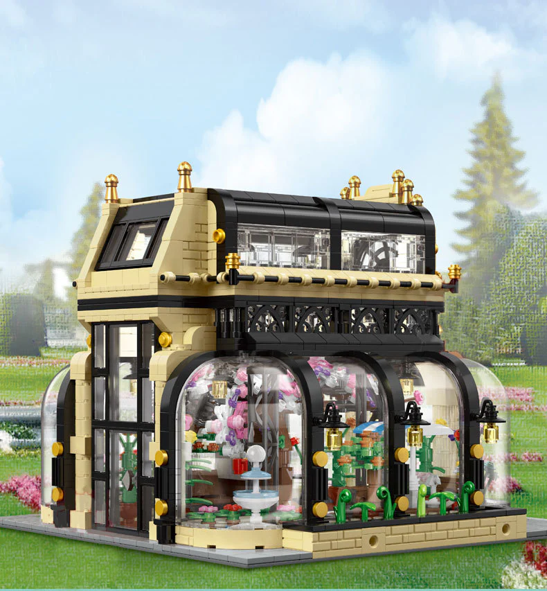 Mould King 16019 Botanical Garden Shop with LED lights - YWOBB