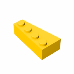 GOBRICKS GDS-593 Wedge 4 x 2 Right - YWOBB