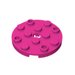 GOBRICKS GDS-841 Round 4 x 4 with Hole - YWOBB