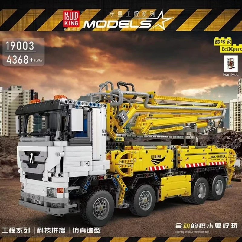 Mould King 19003 Truck with concrete pump OVP US Warehouse Version - YWOBB