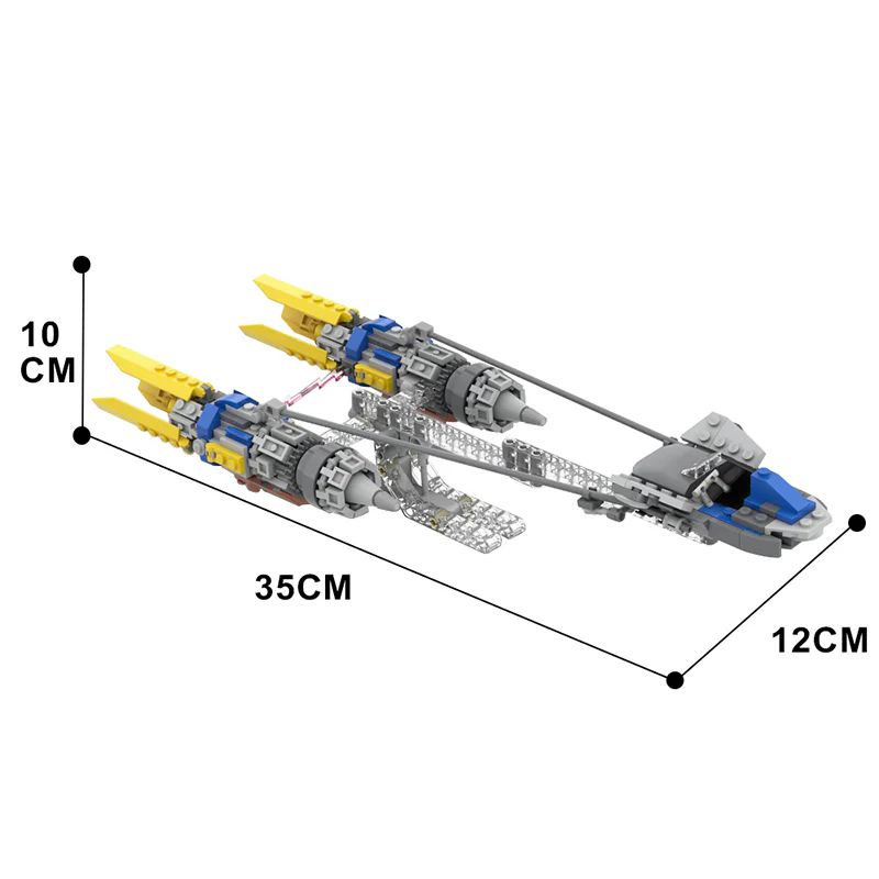 GOBRICKS MOC 56916 Anakin’s Podracer set 75258 MOD - YWOBB