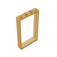 GOBRICKS GDS-874 Frame 1 x 4 x 6 with 2 Holes on Top and Bottom - YWOBB