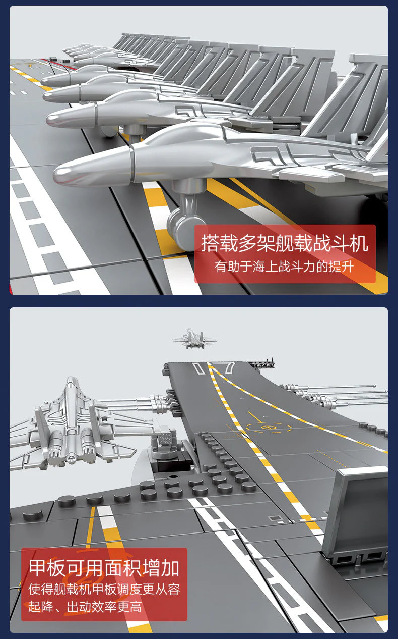SEMBO 202001 PLA NAVY ShangDong Aircraft Carrier with LEDs - YWOBB