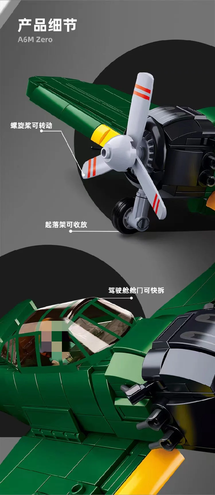 SLUBAN M38-B1108 World War II Pacific Storm: A6M Zero Fighter - YWOBB