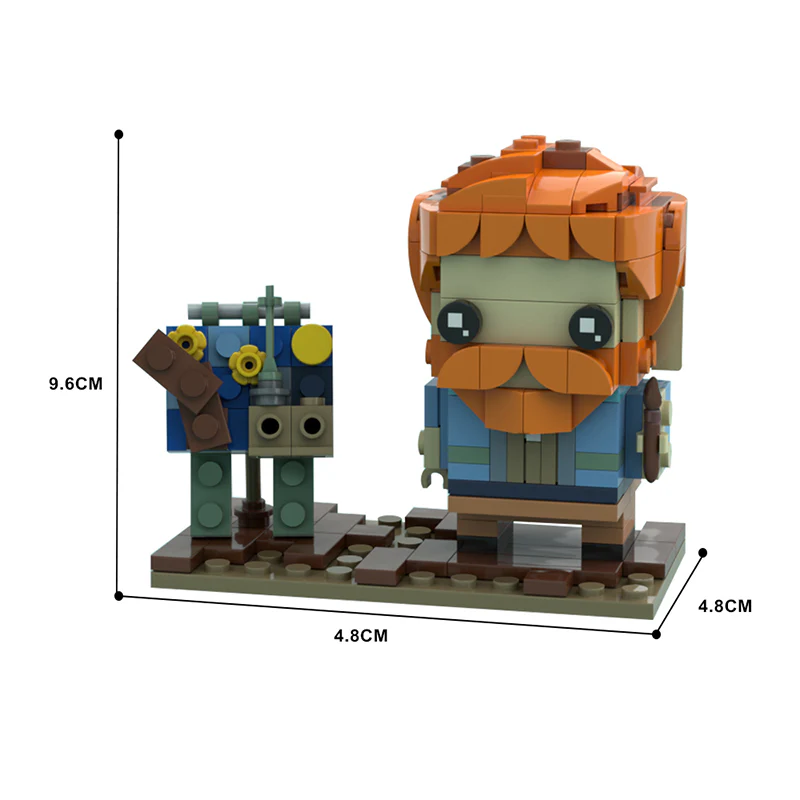 GOBRICKS MOC 74161 Vincent van Gogh Brickheadz - YWOBB