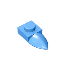 GOBRICKS GDS-870  Modified 1 x 1 with Tooth Horizontal - YWOBB