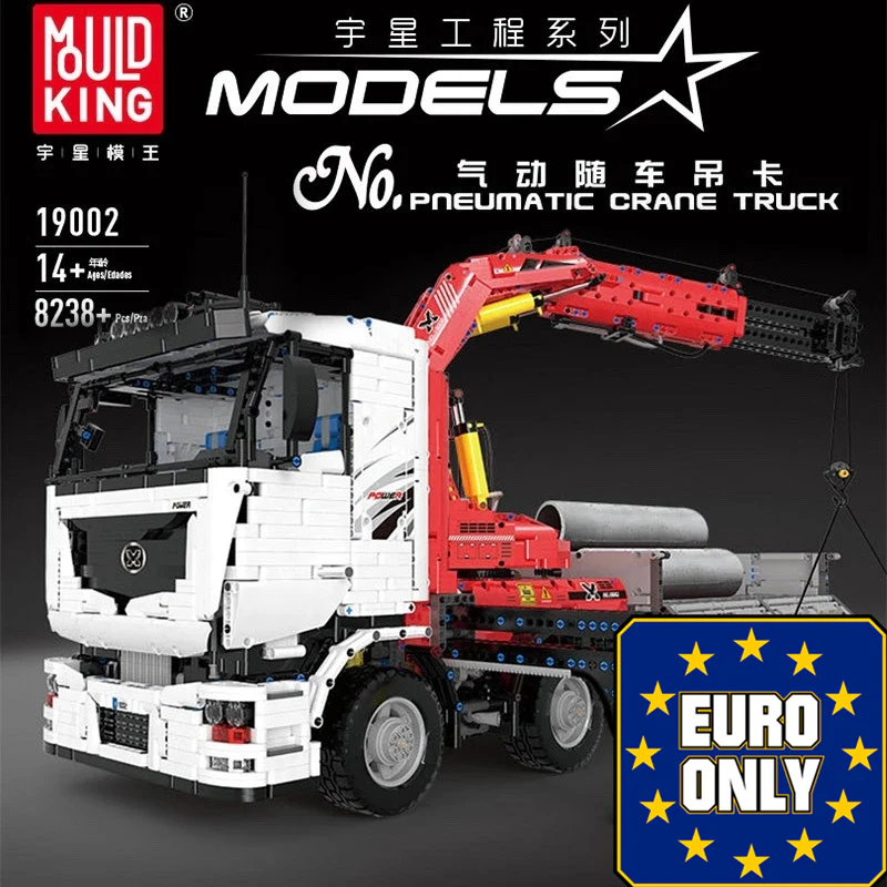 Mould King 19002 RC Pneumatic Crane Truck OVP EU Warehouse Version - YWOBB