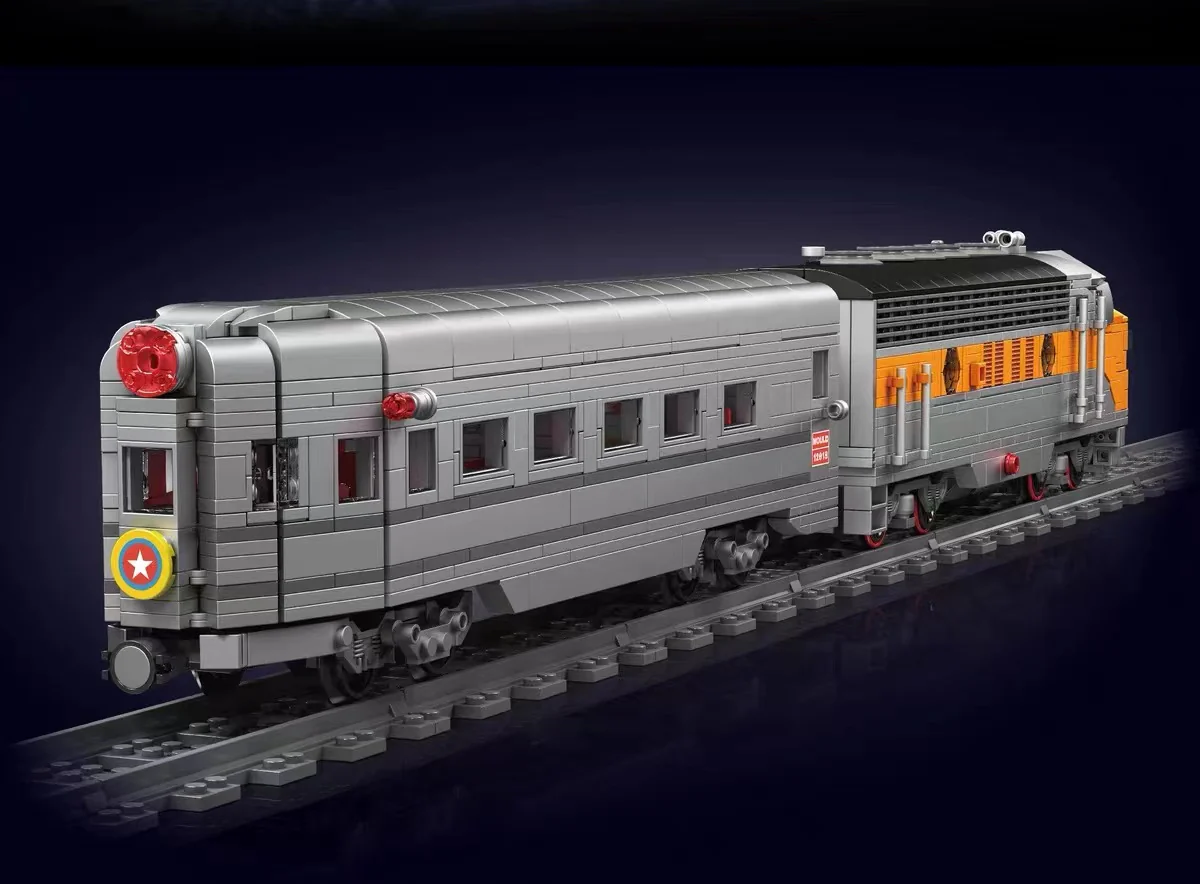 Mould King 12018 USA EMD F7 WP Diesel Locomotive - YWOBB