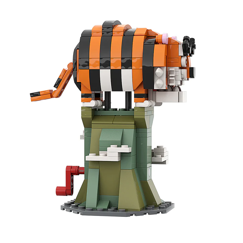 GOBRICKS MOC A0164 cute tiger roar - YWOBB