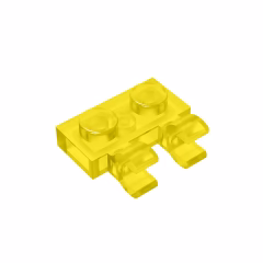 GOBRICKS GDS-816  Modified 1 x 2 with 2 U Clips - YWOBB