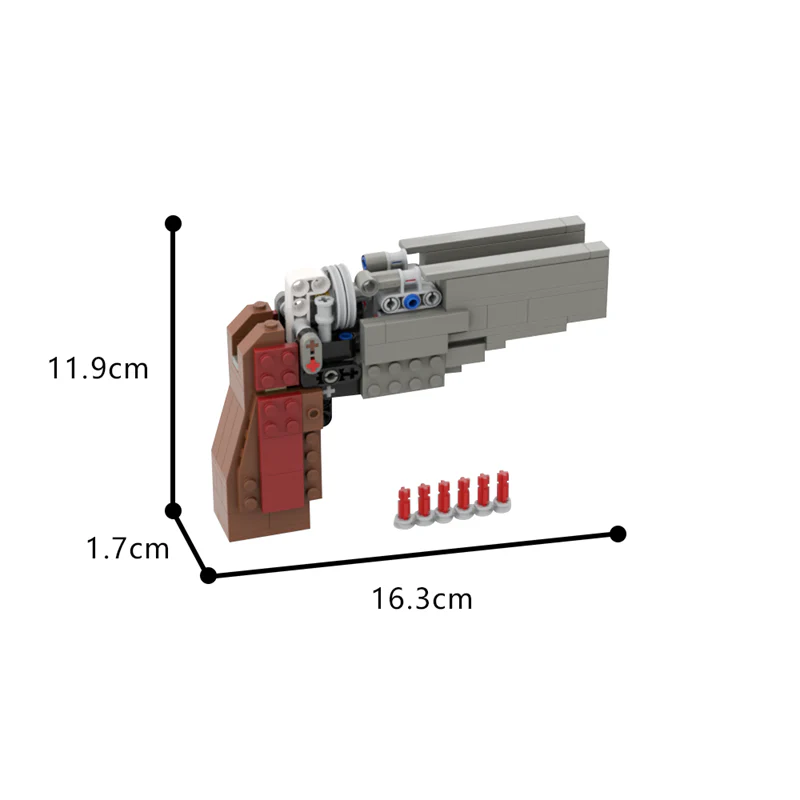GOBRICKS MOC 184842 Working 6 Shot Revolver - YWOBB