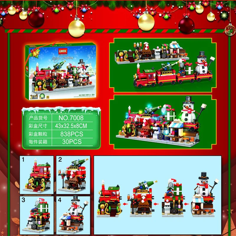 LWCK 7008 Merry Christmas Train 4 in 1 - YWOBB