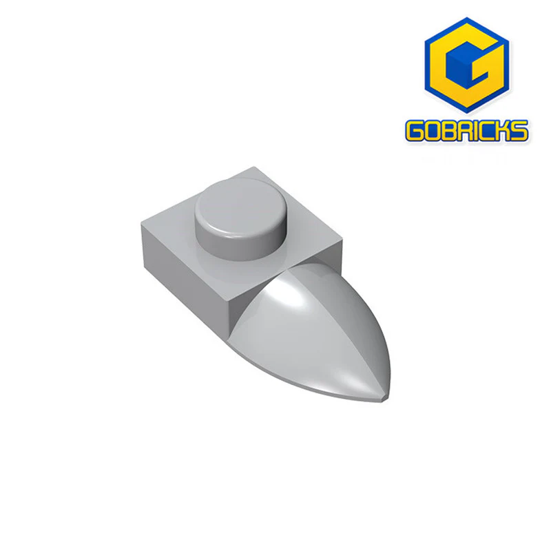 GOBRICKS GDS-870  Modified 1 x 1 with Tooth Horizontal - YWOBB