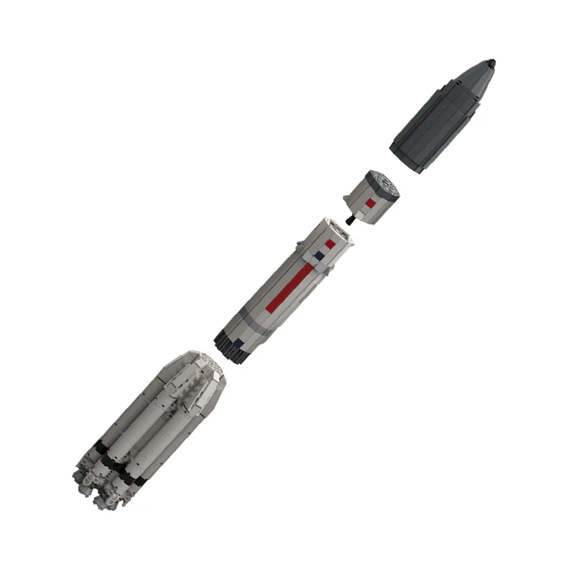 GOBRICKS MOC 39838 Proton M (1:110 Saturn V scale) - YWOBB