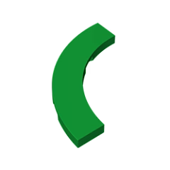 GOBRICKS GDS-1276 Round Corner 4 x 4 Macaroni Wide - YWOBB