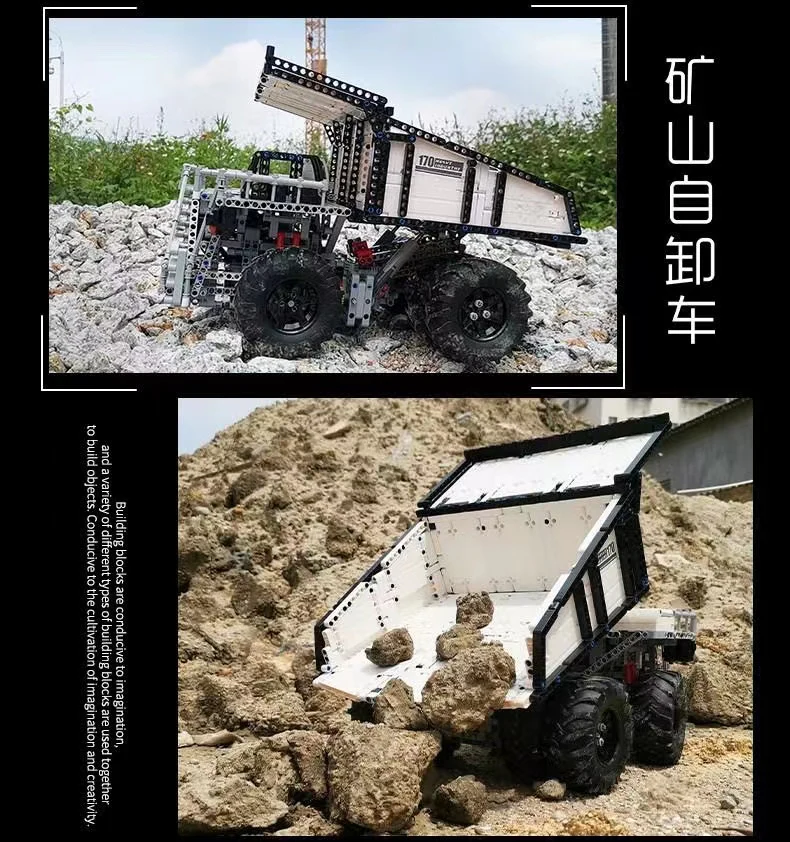 Mould King 13170 Custom RC Mining Dump Truck Muldenkipper OVP EU Warehouse Version - YWOBB