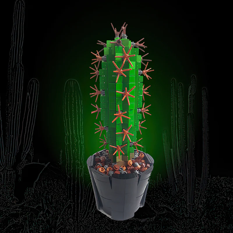 GOBRICKS MOC 118883 Mini Saguaro Cactus (carnegiea gigantea) - YWOBB