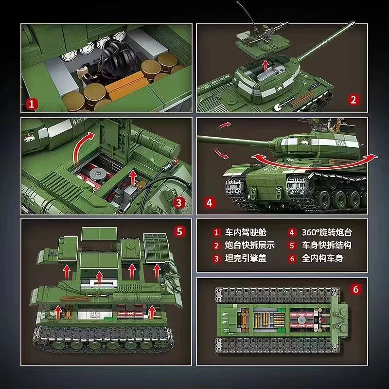 Quan Guan 100249 WWII IS-2 Heavy Tank Model 1944 - YWOBB
