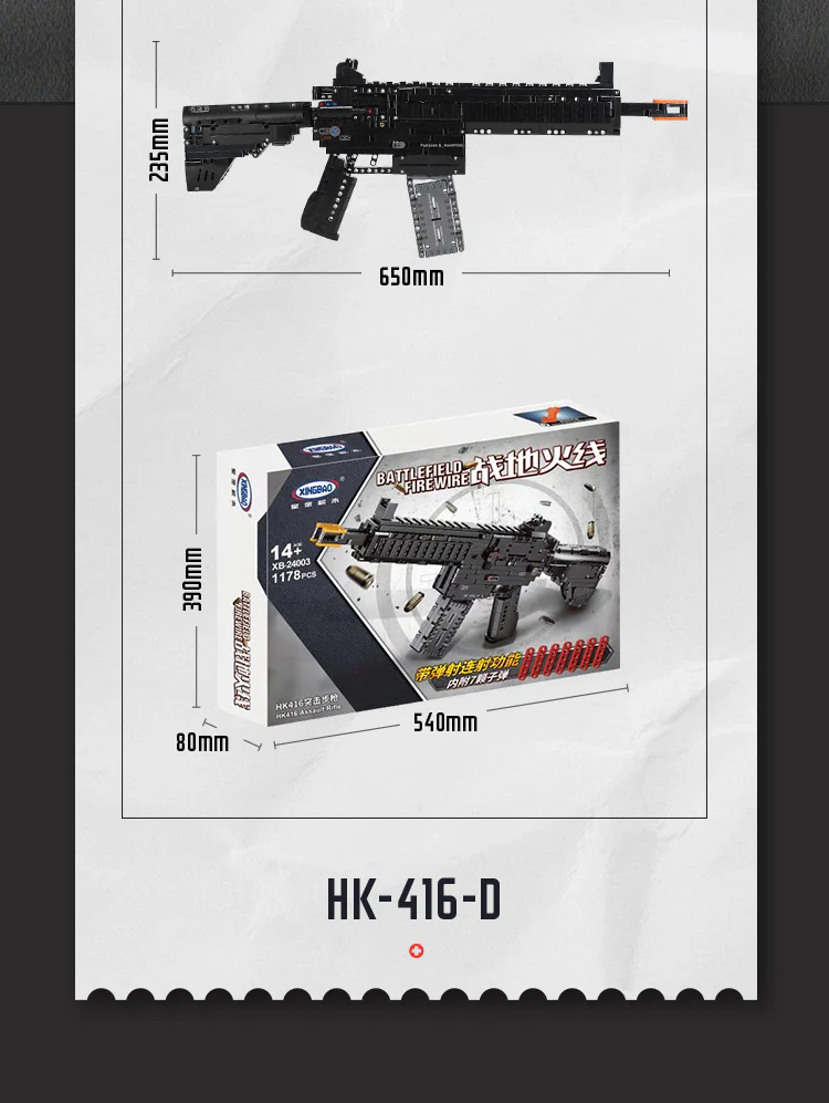 XINGBAO XB-24003 HK-416-D Assault Rifle - YWOBB