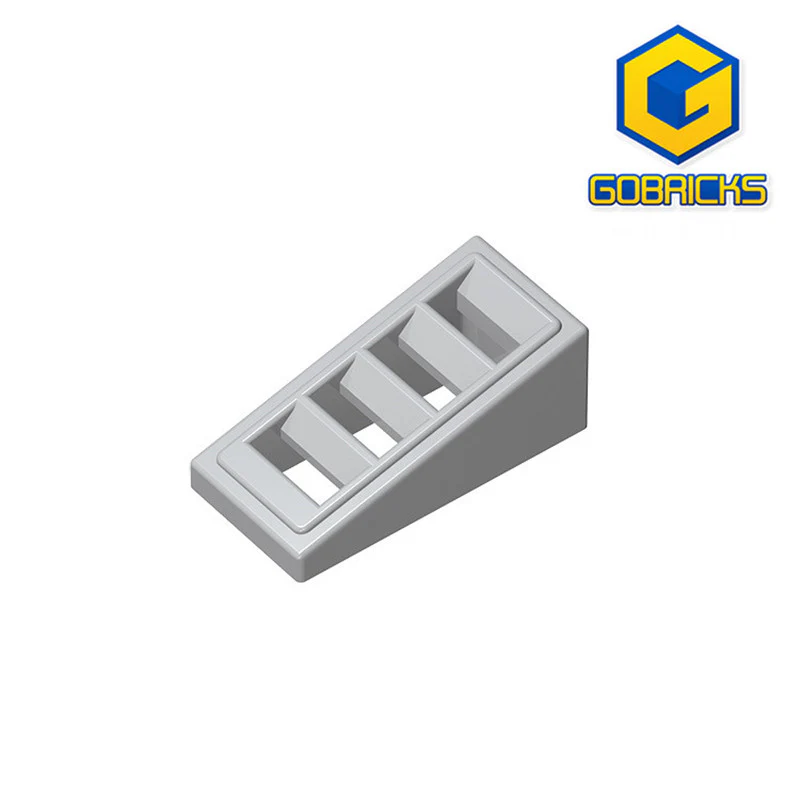 GOBRICKS GDS-838 Slope 18 2 x 1 x 2/3 with 4 Slots - YWOBB
