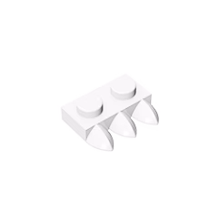 GOBRICKS GDS-871  Modified 1 x 2 with 3 Teeth - YWOBB