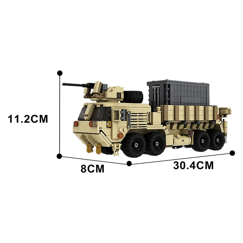 GOBRICKS MOC 177525 Oshkosh HEMTT- M985A4 - Heavy Expanded Mobility Tactical Truck - YWOBB