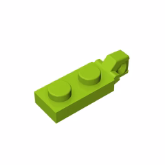 GOBRICKS GDS-820 Hinge Plate 1 x 2 Locking with 1 Finger On End - YWOBB