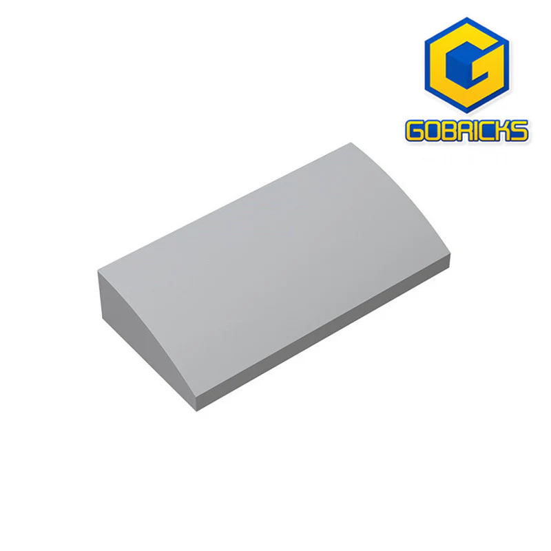 GOBRICKS GDS-859  Curved 2 x 4 x 2/3 with Bottom Tubes - YWOBB