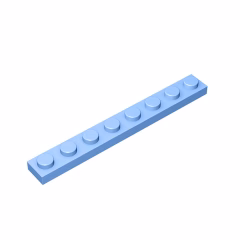 GOBRICKS GDS-506 Plate 1 x 8 - YWOBB