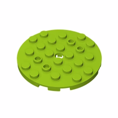 GOBRICKS GDS-843  Round 6 x 6 with Hole - YWOBB