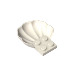 GOBRICKS GDS-2092 Clam / Scallop Shell with 4 Studs - YWOBB