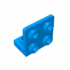 GOBRICKS GDS-642 Bracket 1 x 2 - 2 x 2 Inverted - YWOBB