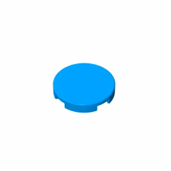 GOBRICKS GDS-611 Round 2 x 2 with Bottom Stud Holder - YWOBB