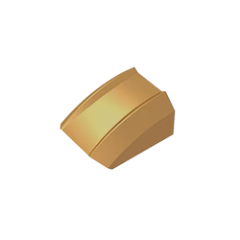 GOBRICKS GDS-1015 Curved 2 x 2 Lip - YWOBB