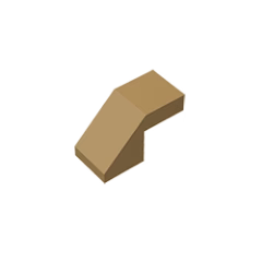 GOBRICKS GDS-1484 Slope 45 2 x 1 with Cutout without Stud - YWOBB