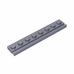 GOBRICKS GDS-1235 Modified 1 x 8 with Door Rail - YWOBB