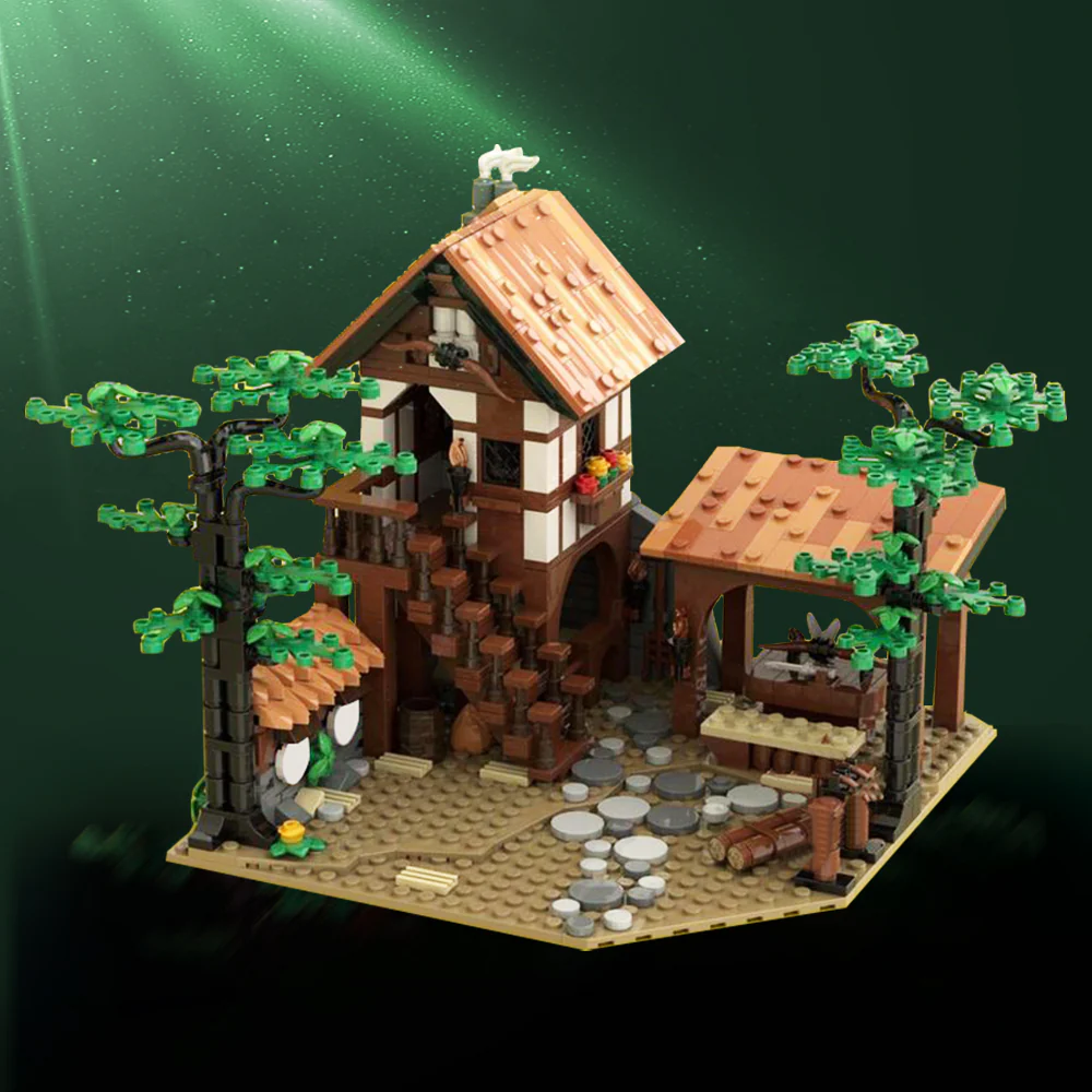 GOBRICKS MOC 134494 Lion Knights' Archery Range - YWOBB