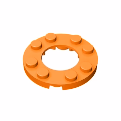 GOBRICKS GDS-842  Round 4 x 4 with 2 x 2 Round Open Center - YWOBB