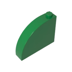 GOBRICKS GDS-90109 Curved 4 x 1 x 2 2/3 with Stud - YWOBB