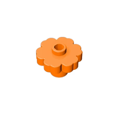 GOBRICKS GDS-1435 Plant Flower 2 x 2 Rounded - Open Stud - YWOBB