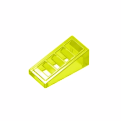 GOBRICKS GDS-838 Slope 18 2 x 1 x 2/3 with 4 Slots - YWOBB