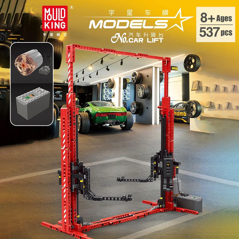 Mould King 13053 Motorized Car Lift - YWOBB
