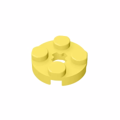 GOBRICKS GDS-609 Plate Round 2 x 2 with Axle Hole - YWOBB