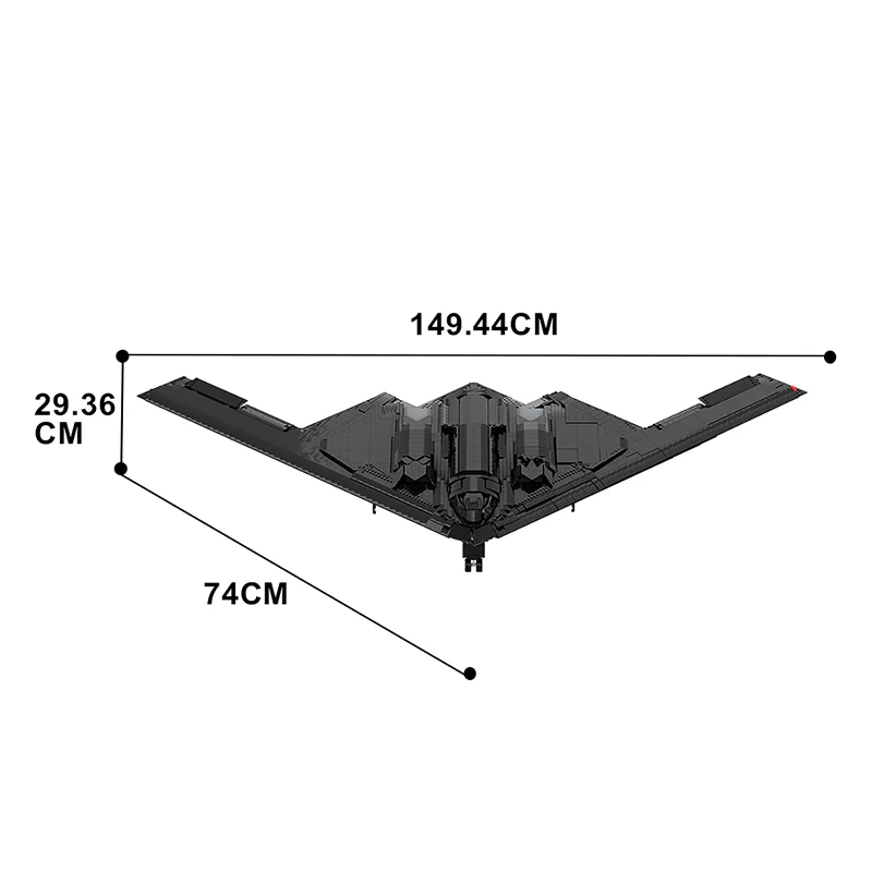 GOBRICKS MOC A0833 b-21 stealth bomber - YWOBB
