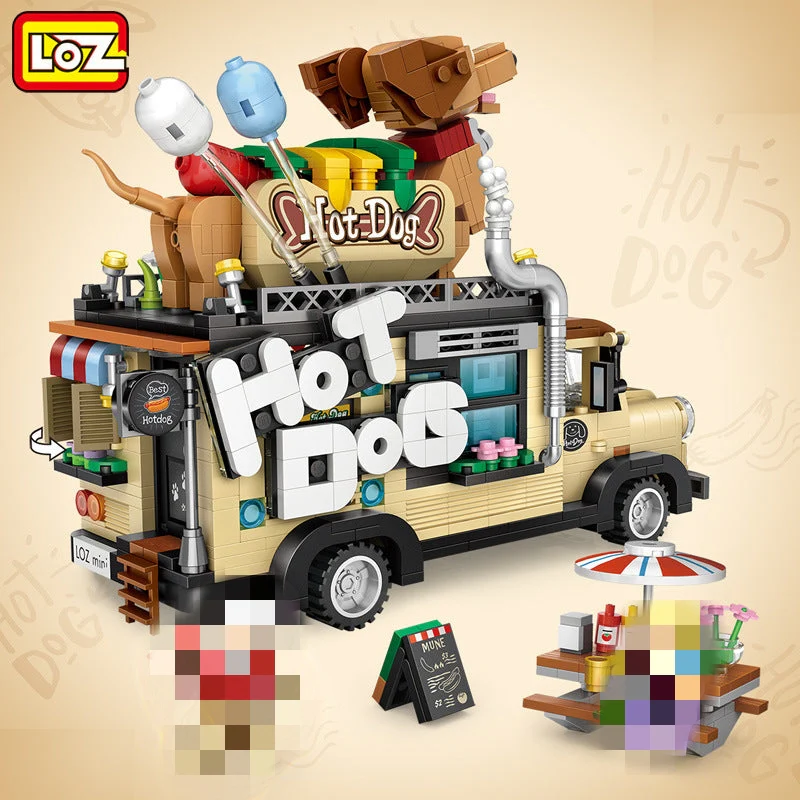 LOZ 1116 Hot Dog Fast Food Car - YWOBB