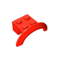 GOBRICKS GDS-1319 Mudguard 4 x 2 1/2 x 1 with Arch Round - YWOBB